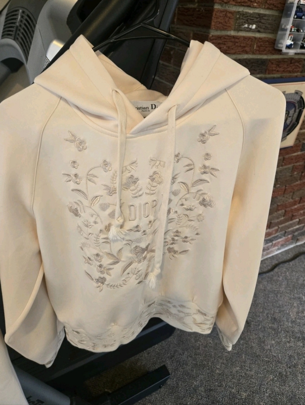 Dior Cream Floral Embroidered Hoodie & Joggers - Picture 11 of 15